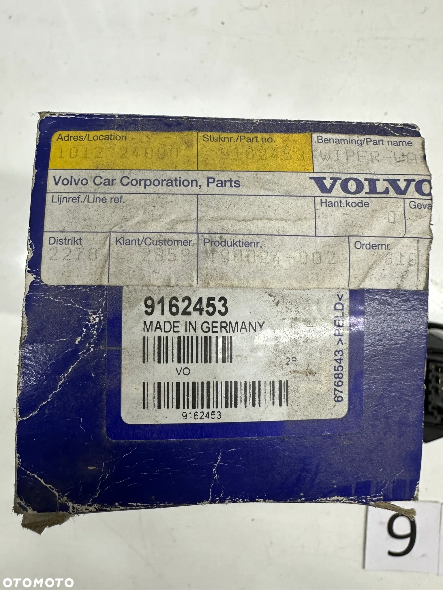 Manetka, przełącznik wycieraczek Volvo S70 V70 XC70, 9162453 - 3