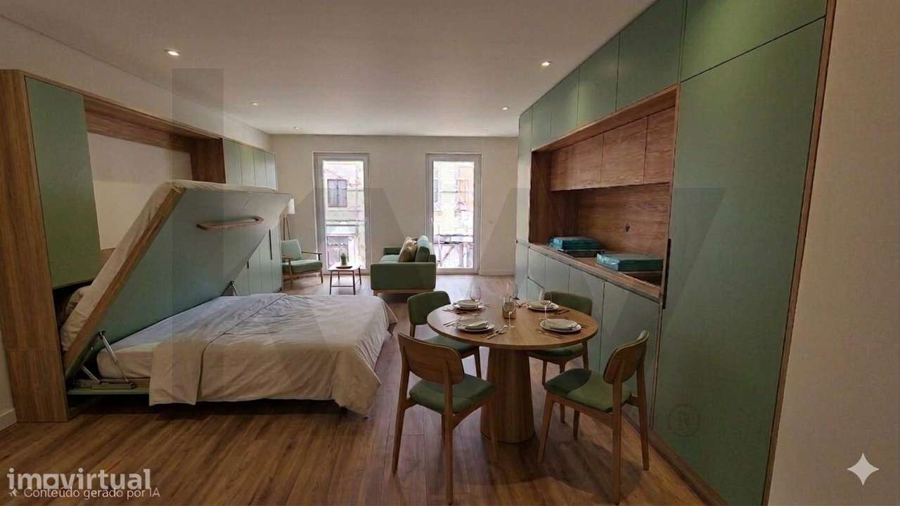 Apartamento T0 (Fraçao D) área bruta 52,4m2, área útil 34,75m2  – Rua - Grande imagem: 2/12