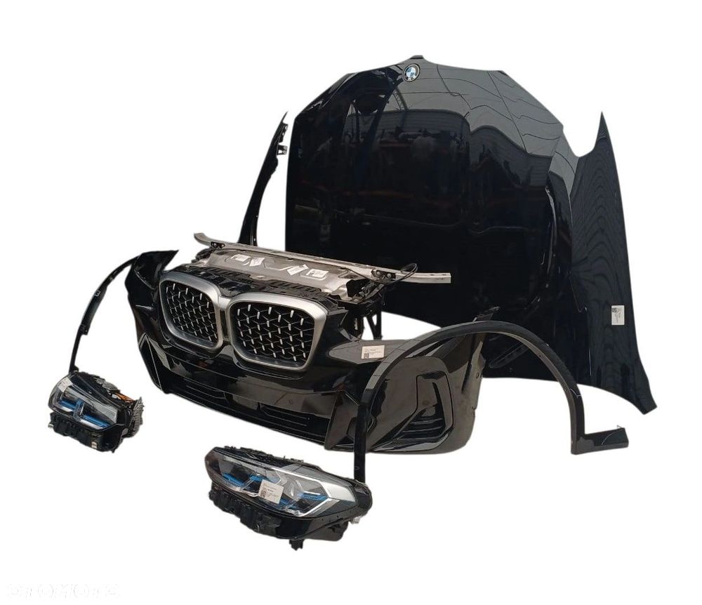 Maska zderzak wzmocnienie chłodnice lampy sierpy błotniki BMW X3 G01 BMW X4 G02 Black Sapphire Metallic 475 - 9