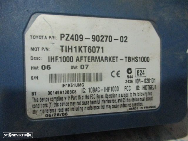 Modulo TIH1KT6071 TOYOTA COROLLA 2006 UNIDADE DE CONTROLE DE BLUETOOTH - 2