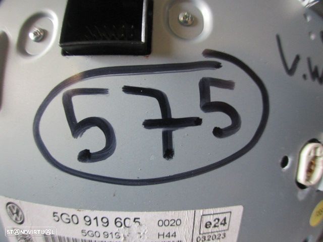 Display Relogio 5G0919605 VW GOLF 7 2013 1.2TSI 105CV 5P PRETO - 6