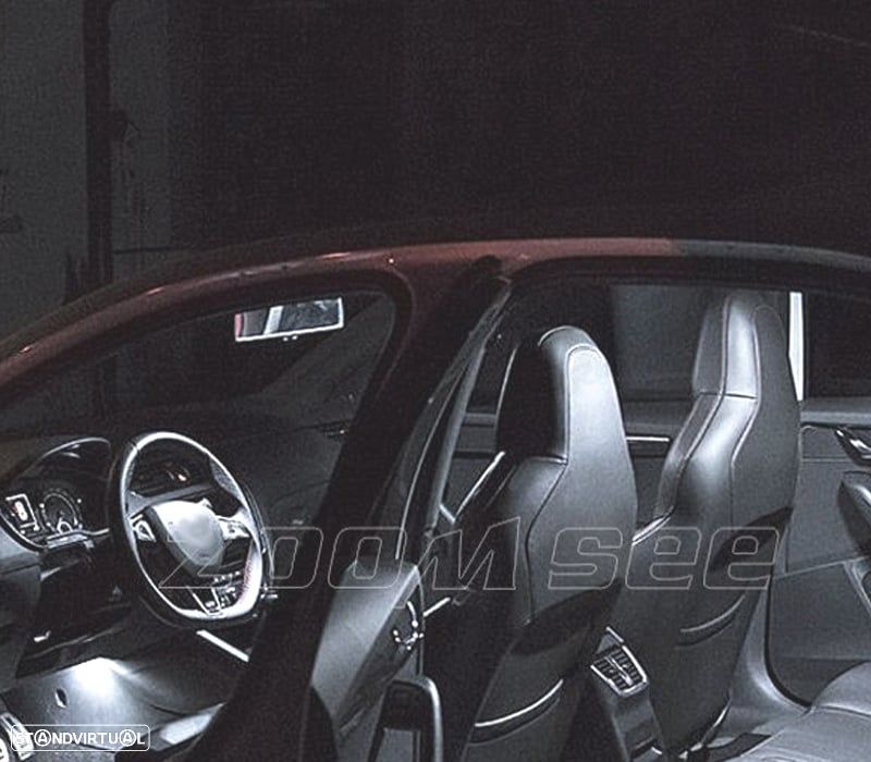 KIT COMPLETO 12 LAMPADAS LED INTERIOR PARA SKODA OCTAVIA 3 MK3 SALOON MK III 5E3 SEDAN RS TDI TSI 13 - 5