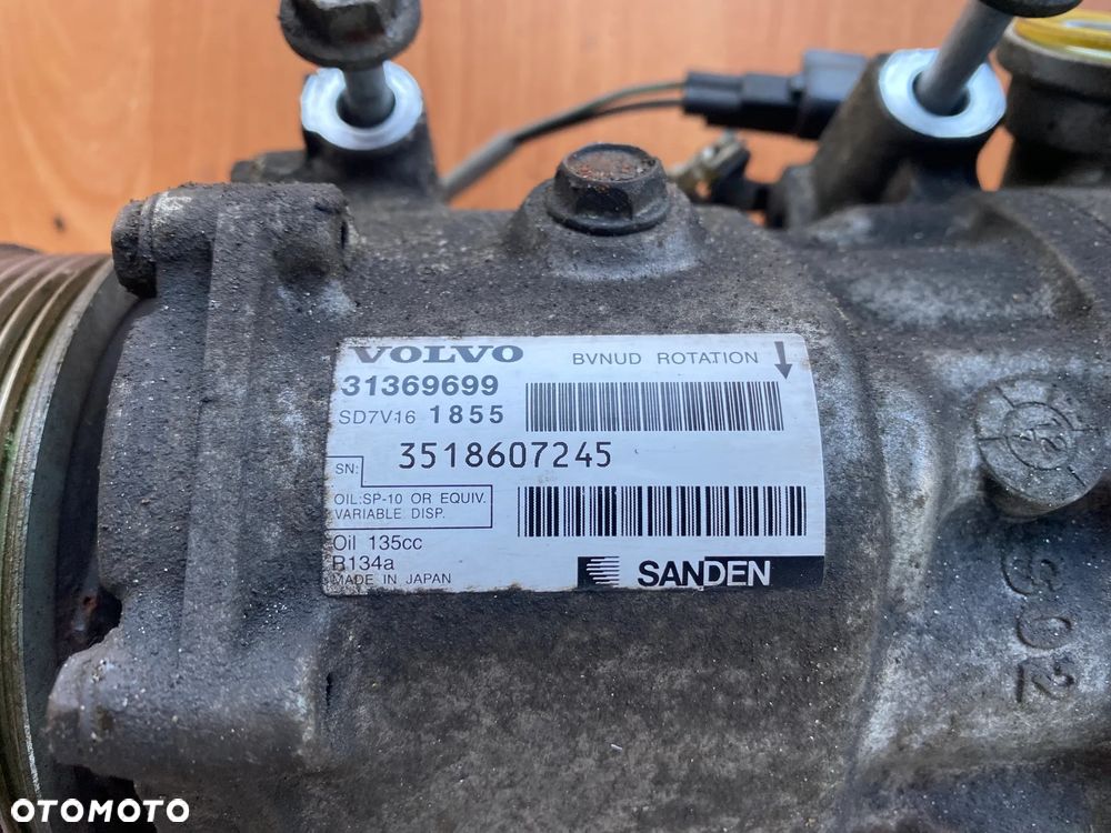 SPRĘŻARKA KOMPRESOR KLIMATYZACJI VOLVO V60 31369699 SD7V16 1855 - 3