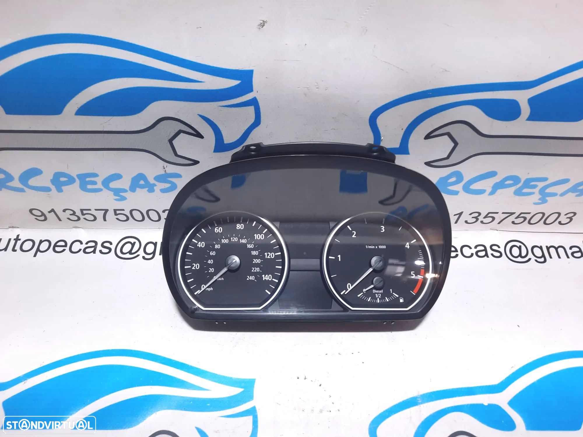 QUADRANTE MOSTRADORES PAINEL INSTRUMENTOS MPH KM BMW SERIE 1 E87  E82 E88 DIESEL 911019605 IK9110196056 - 1