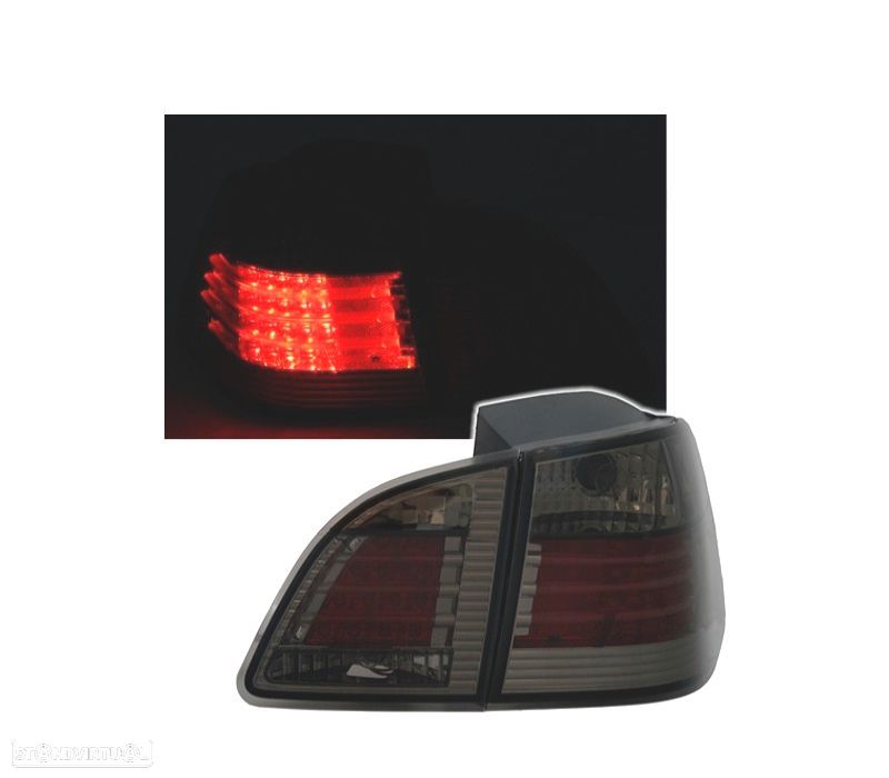 FAROLINS TRASEIROS LED BMW E61 TOURING 04-07 SMOKED FUAMDO ESCURECIDO - 4