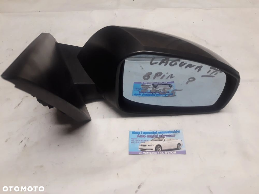 LUSTERKO PRAWE RENAULT LAGUNA III  8 PIN  KOLOR: TEKND - 1