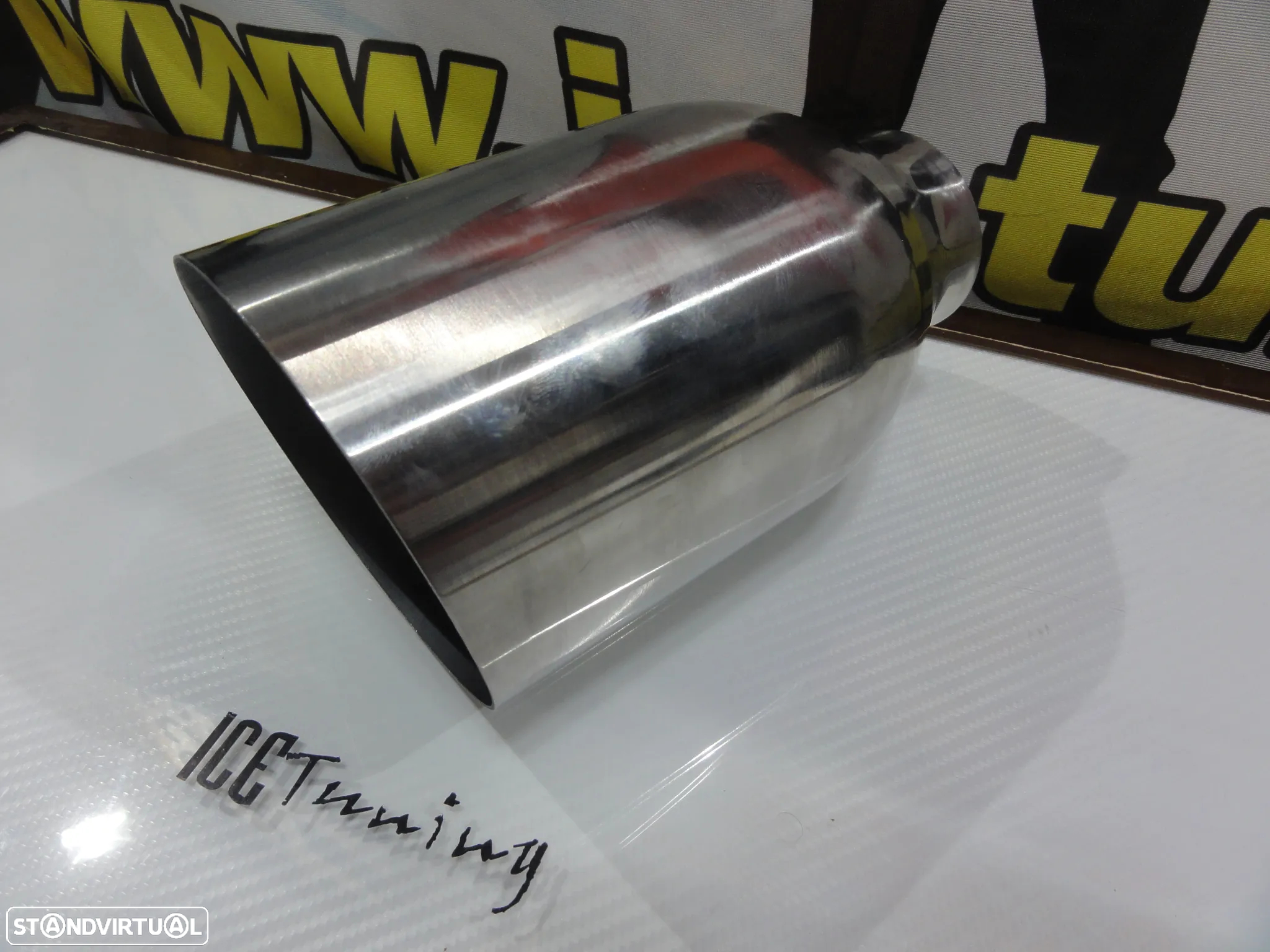 Ponteiras De Escape Redonda c/corte (obliqua) 110mm X 205MM 100% Inox - 2