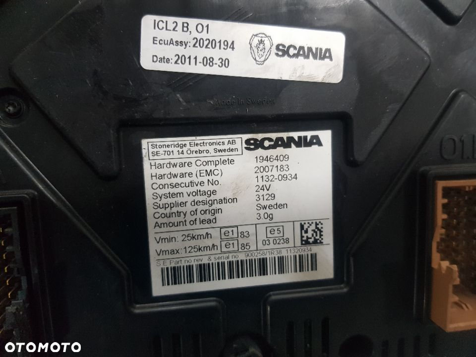 LICZNIK ZEGARY OBROTOMIERZ SCANIA G400 2011ROK ICL2 B 01 2020194 - 5