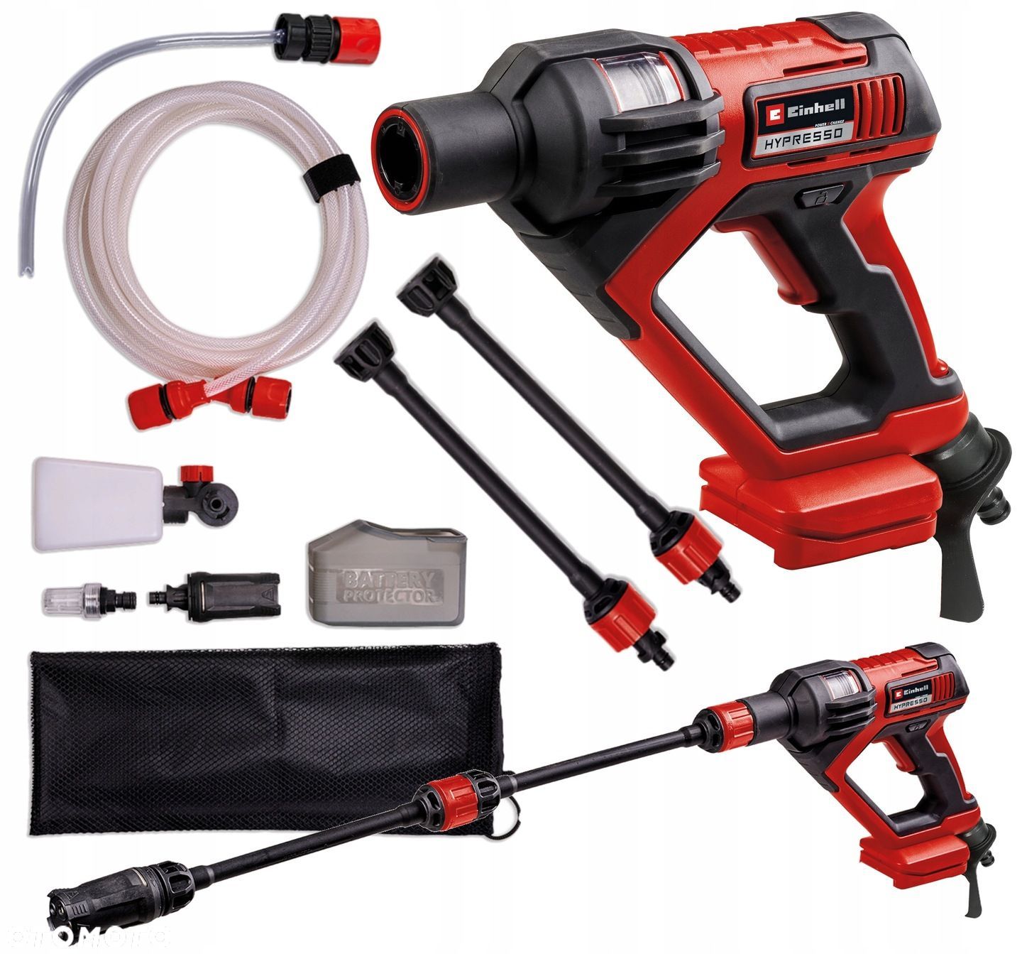 EINHELL AKUMULATOROWA MYJKA CIŚNIENIOWA HYPRESSO  OSPRZĘT 18/24-1 Solo 18V - 1