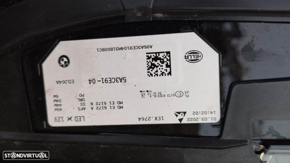 farol esquerdo full Led BMW iX - 11