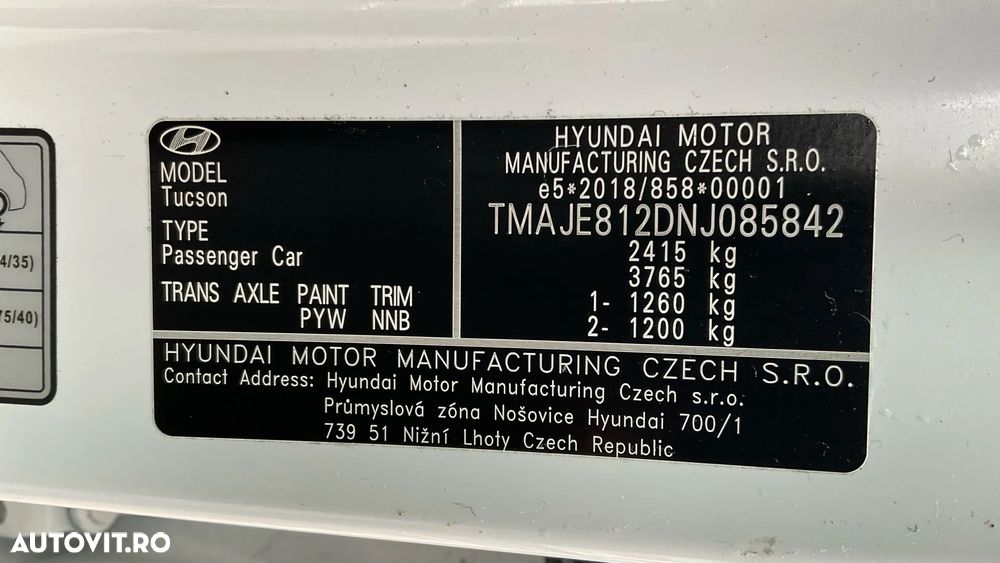 Hyundai Tucson PHEV 1.6 l 265 CP 4WD 6AT Luxury - 38