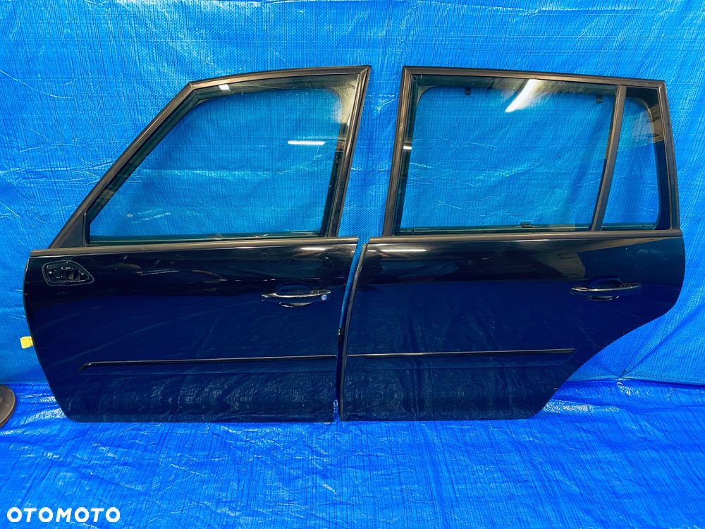 DRZWI LEWE LEWY TYŁ TYLNE KOMPLETNE CITROEN C4 GRAND PICASSO I 2006- ; CZARNE LAKIER EXYB ORYGINAŁ EUROPA - 2