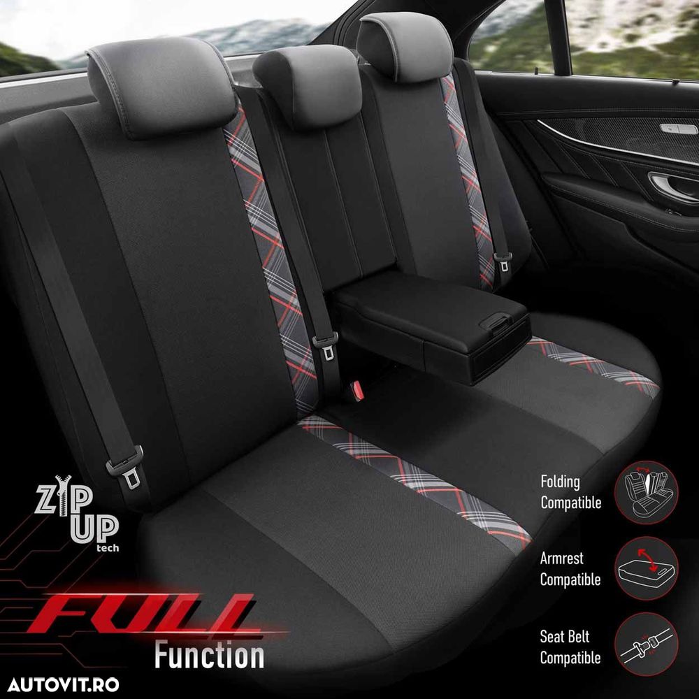 Set huse scaune Premium, Universale, fractionate Otom Horizon 1801 Rosu - 3