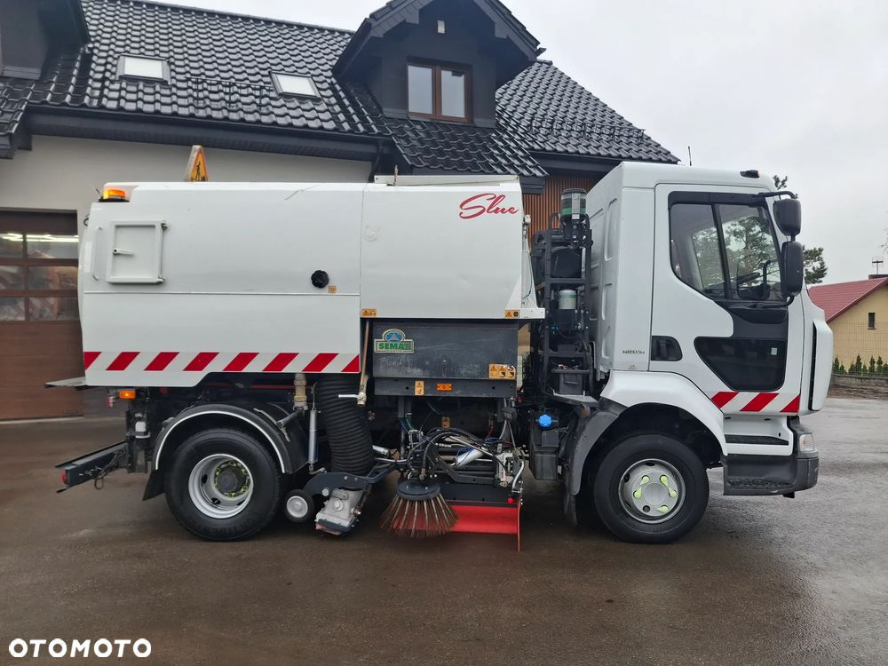 Renault Midlum 220 Zamiatarka Johnston 2 Silniki Szczotki L/R Obie Strony 2010r Przebieg 116 tyś km - 8