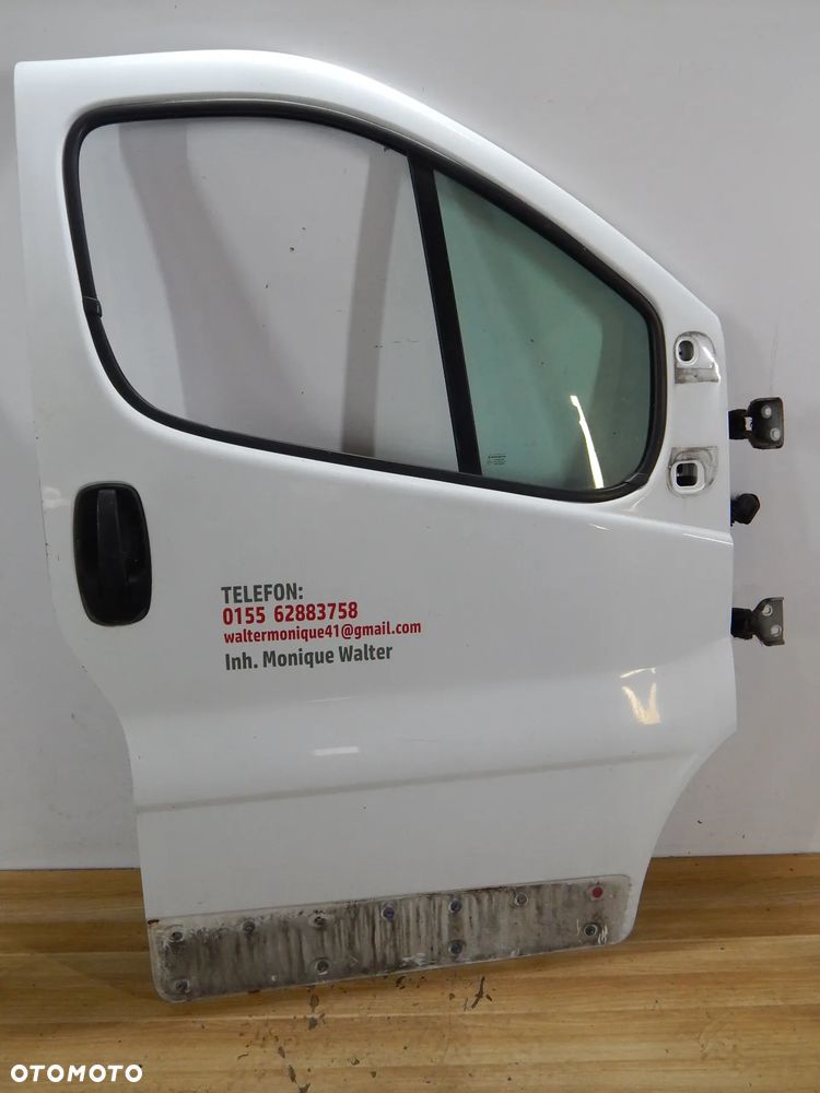 Drzwi przód Renault Trafic II Opel Vivaro Primastar 01-14 białe Łuków części - 2