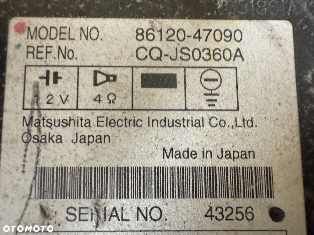 Radio Toyota Verso 09-18r. Nr. 86120-0F080. - 2
