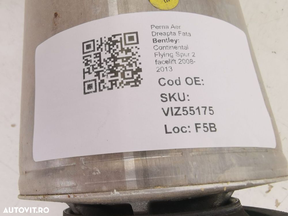 Perna Aer Dreapta Fata Bentley Continental Flying Spur 2 facelift 2008 - 8