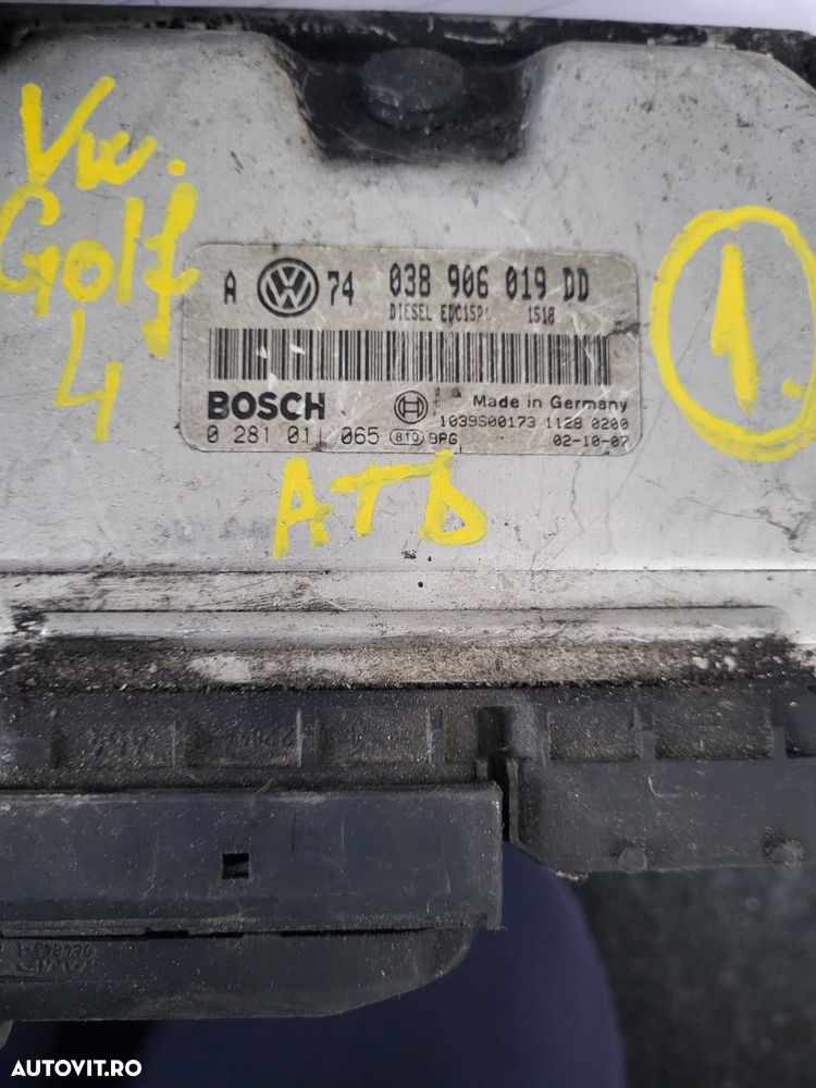 Calculator ECU Volkswagen Golf 1.9 Motorina 2003, 038906019CJ/0281010302 / 038906019DD/0281011065 - 1