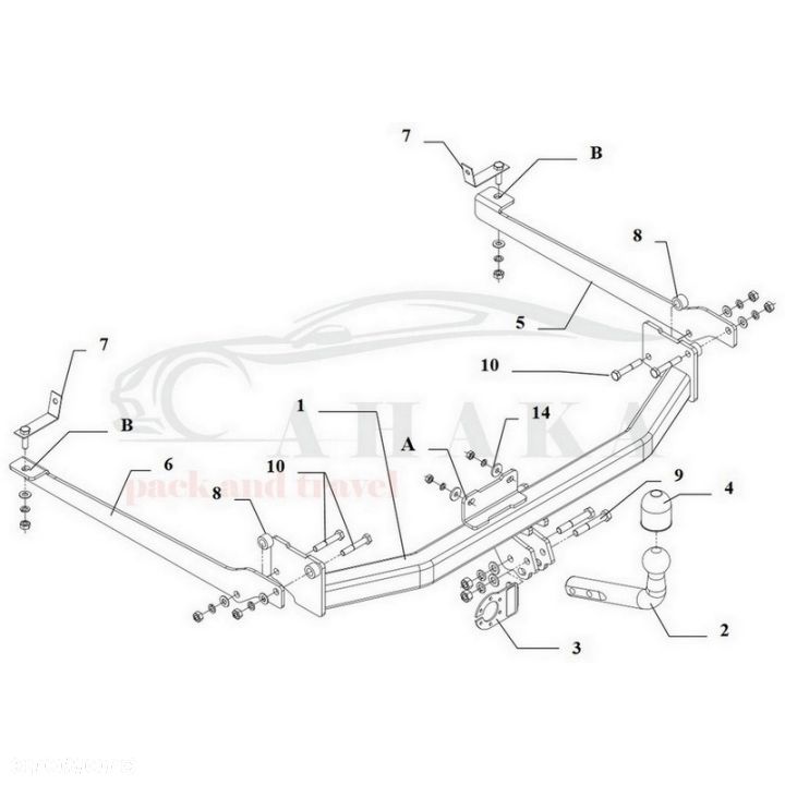 Hak Holowniczy Odkręcany Do Peugeot 306 Sedan 1994-2001 - 2