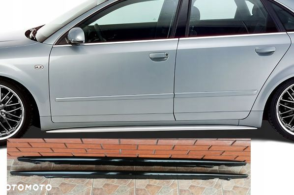 AUDI A4 B6 B7 S LINE NADKŁADKI LISTWY POD PROGI  LISTWY NA DRZWI PODKŁAD - 4
