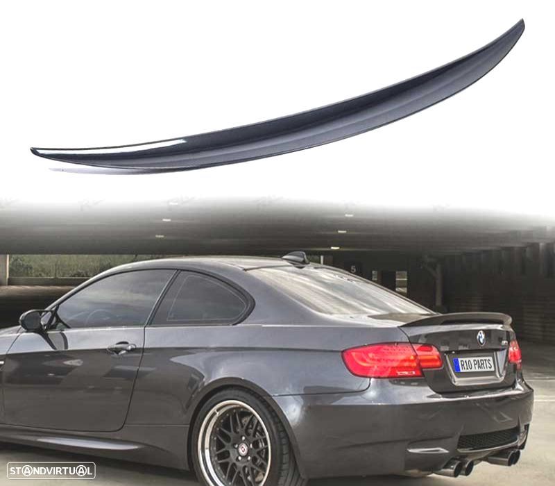 AILERON SPOILER TRASEIRO BMW E92 06-14 LOOK M PERFORMANCE PRETO BRILHANTE - 1