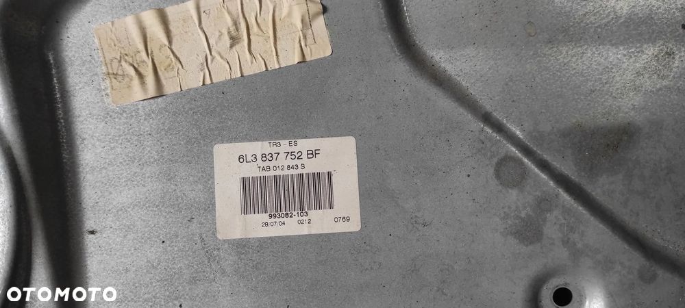 PODNOŚNIK SZYBY PRAWY PRZEDNI SEAT IBIZA 6L3837752 - 2
