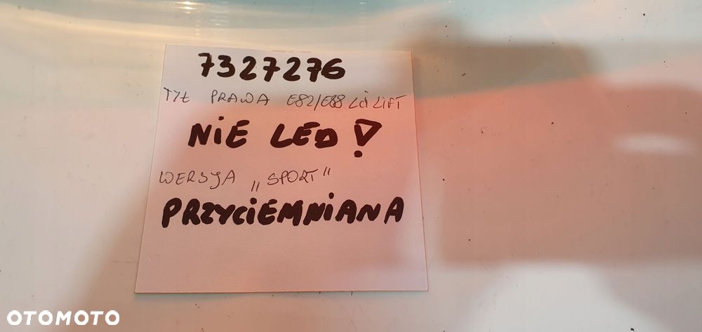 Bmw E82 E88 Lci Lampa W Błotnik Prawa Tył Sport Sprawdzona 7327276 - 6