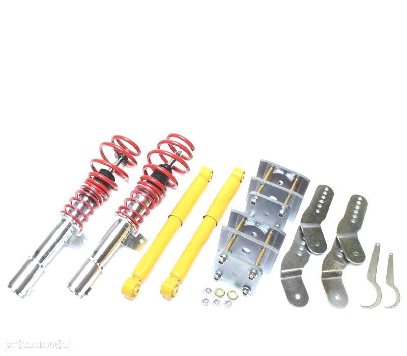 KIT SUSPENSÃO REGULÁVEL VOLKSWAGEN VW CADDY 04-15 DIANTEIRA E 4X4 - 1