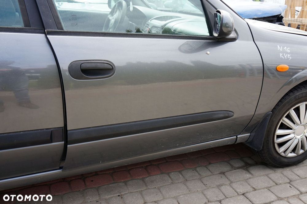 DRZWI PRZEDNIE PRAWE ALMERA II N16 LIFT 5D HB KY5  SZARY NISSAN 2003-2006 - 4