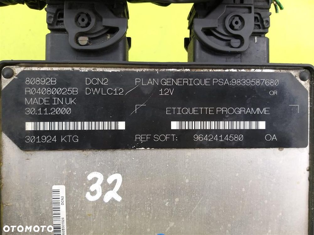 Komputer sterownik silnika Citroen Berlingo I 1996-2010 1,9 D 9642414580 - 4