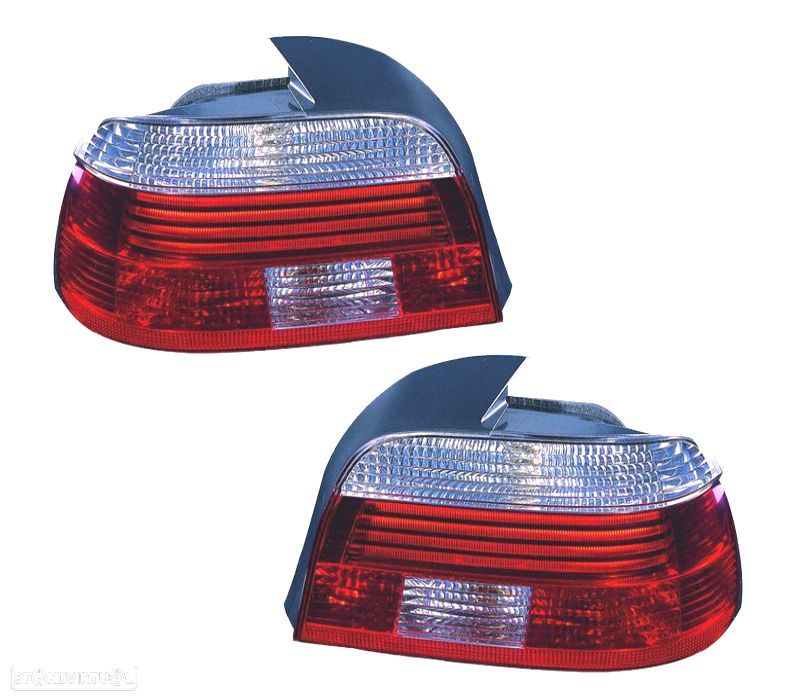 FAROLINS PARA BMW E39 BERLINA 00-03 BRANCO LED VERMELHO - 1