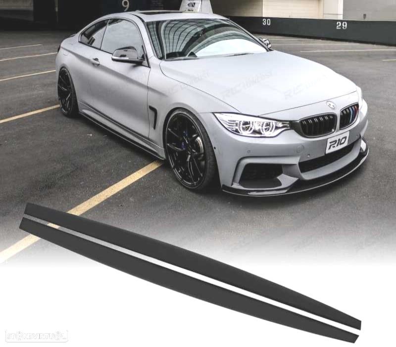 EXTENSÕES EMBALADEIRAS LATERAIS BMW F32 F33 F36 13-18 LOOK M TECH PRETO - 1