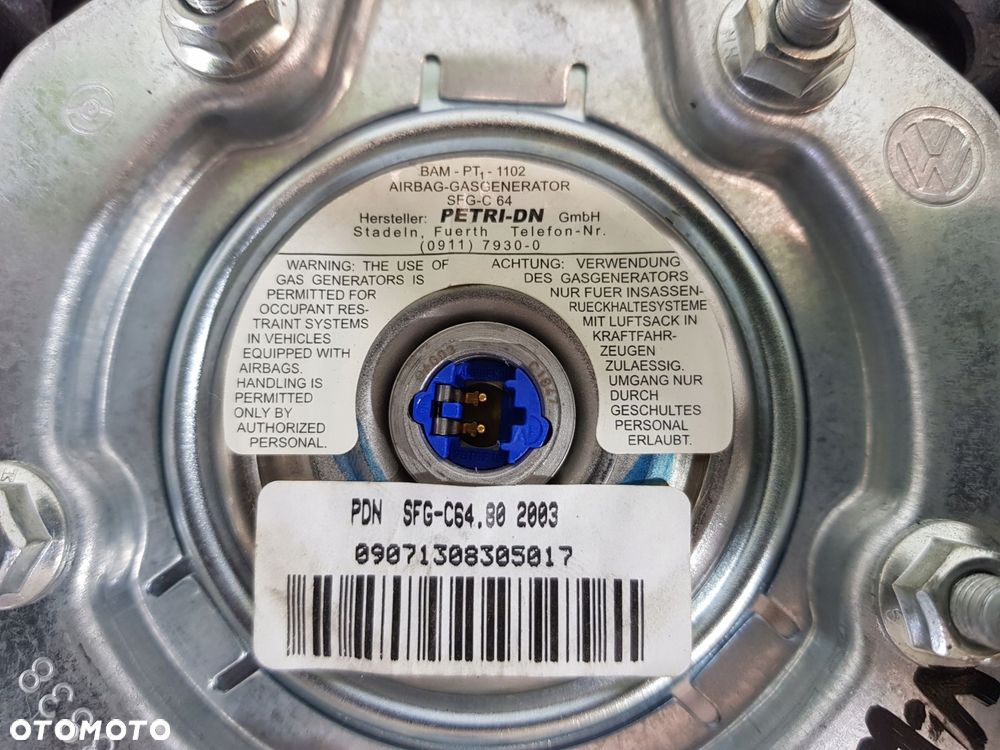 airbag poduszka kierowcy vw touran 1t0880201a - 3