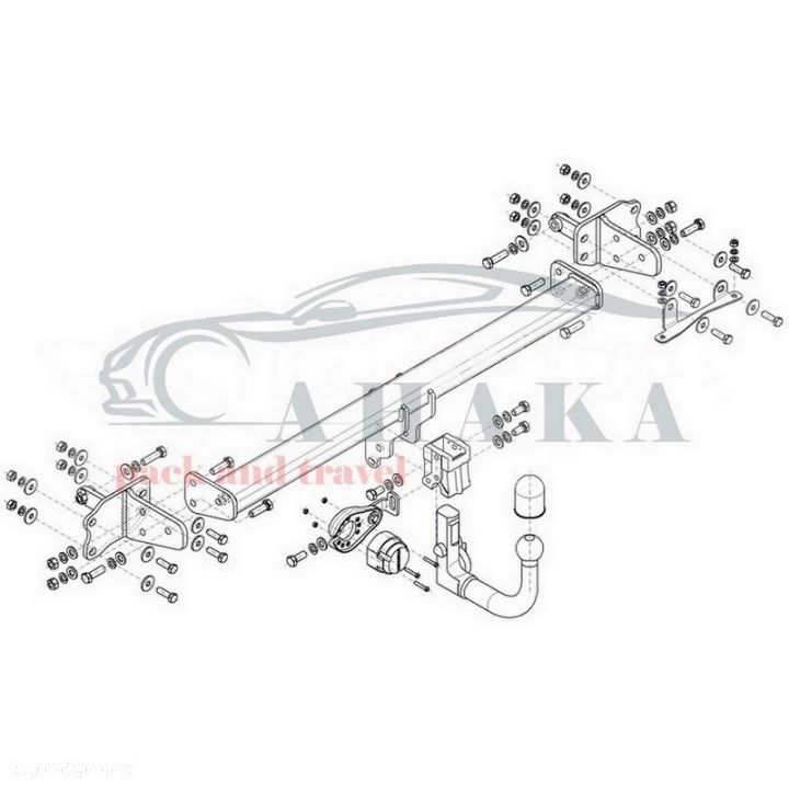 Hak Holowniczy Wypinany Automat Do Mb Mercedes Benz C Klasa A205 Amg Pakiet Cabrio 2016-2021 - 2