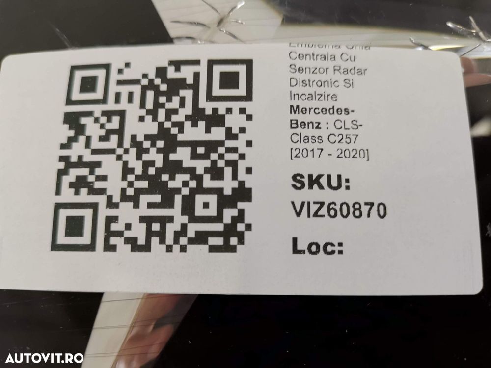 Emblema Grila Centrala Cu Senzor Radar Distronic Si Incalzire Mercedes - 8
