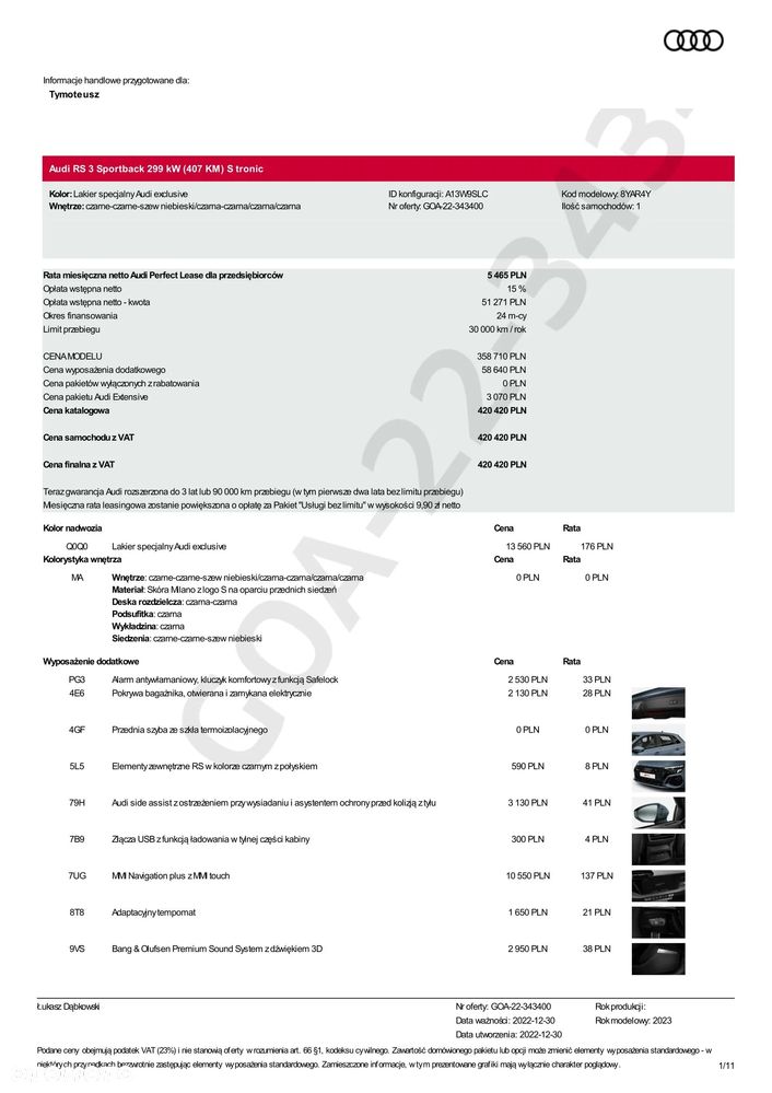 Audi RS3 Sportback TFSI Quattro Performance Edition S tronic - 15