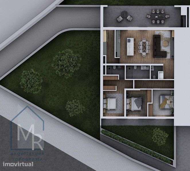 T3 Novo | 223,7 m² Brutos | Terraço | Garagem | A+ - Grande imagem: 2/12