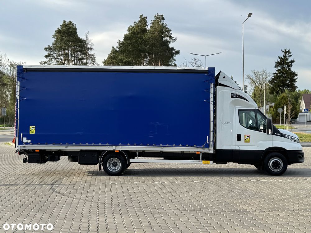 Iveco Daily 2023r Hi-Matic‼️72C18‼️Winda Dhollandia 1000KG // Plandeka 15 Palet 2x Firanka + dach zsuwany + regulacja wysokości ‼️Spanie z tyłu WEJKAMA Wysokość rampowa Full LED Tempomat Salon Polska DMC7200KG Faktura Vat 23% TwinCab - 9