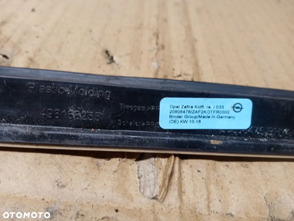 Listwa drzwi prawy przód chrom Opel Zafira B 498166255 - 4