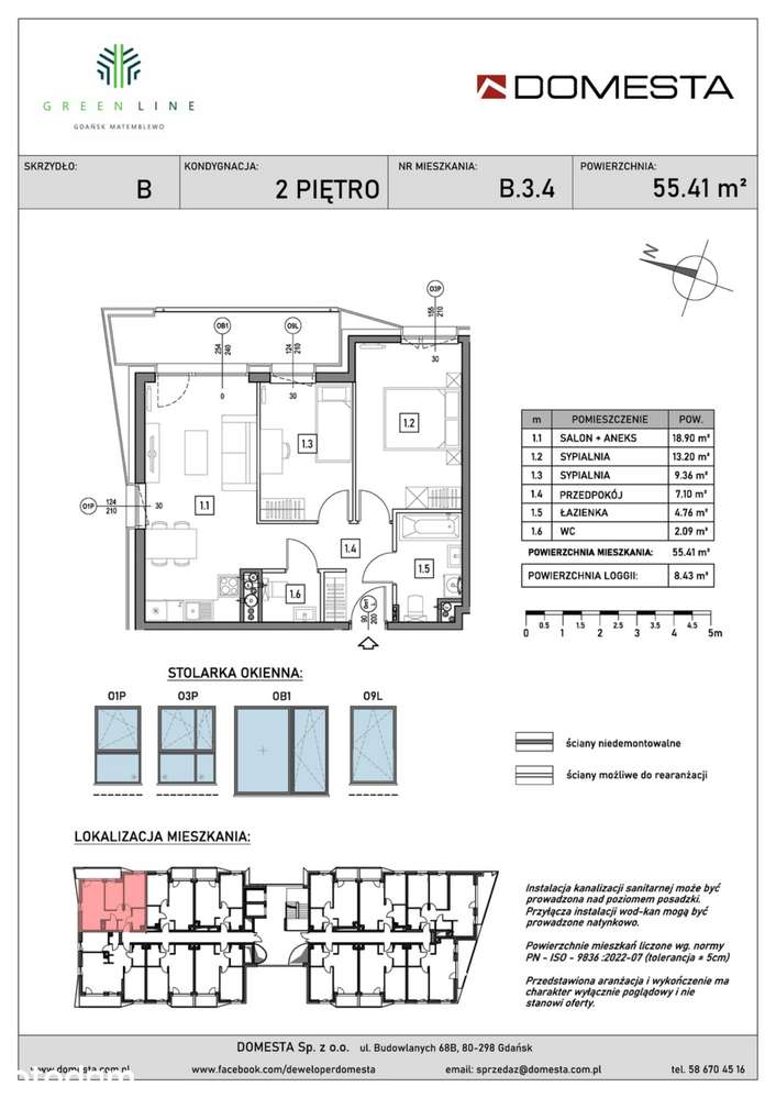 3-pokojowe mieszkanie 55m2 + loggia Bez Prowizji - Pełny obrazek: 2/21