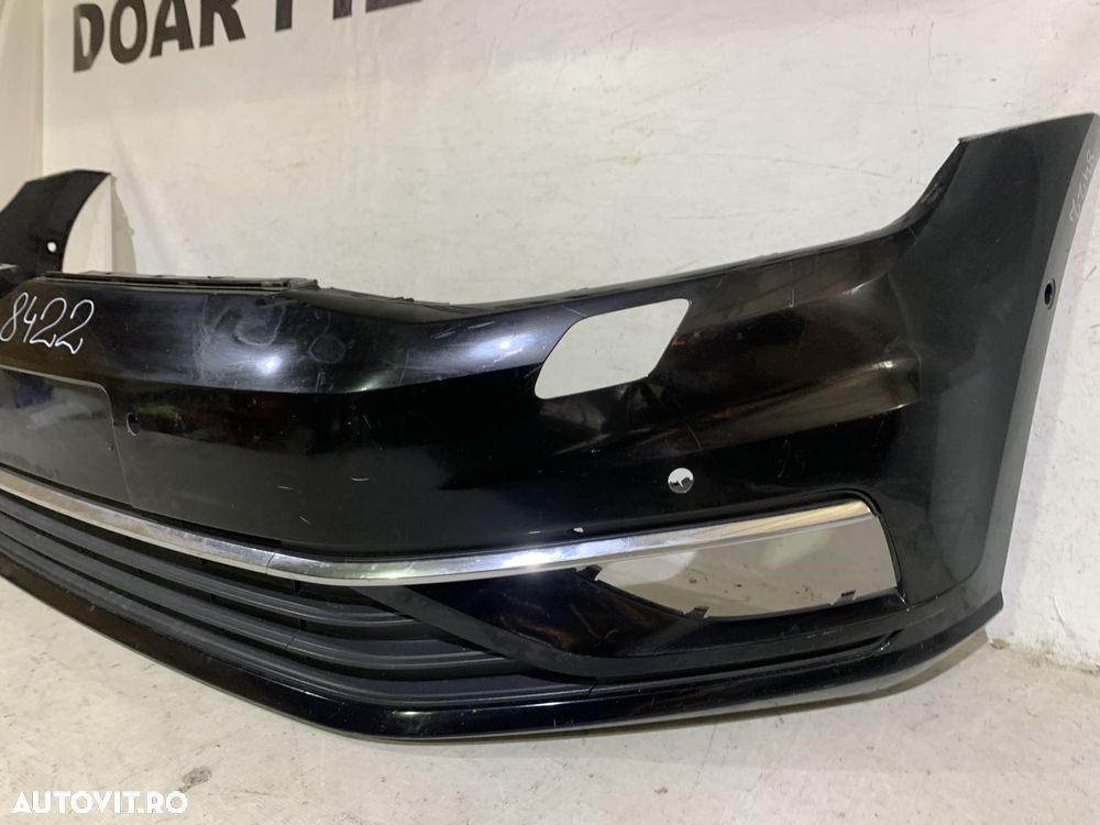 Bara fata VW Golf 7 VII, facelift, 2017, 2018, 2019, 2020, cod origine OE 5G0807221FL, cu gauri pentru spalatori faruri si senzori de parcare (6). - 4