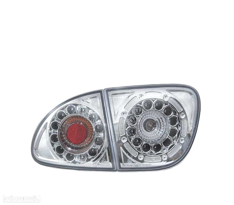 FAROLINS TRASEIROS LED SEAT LEON 99-04 CHROME CROMADO - 1