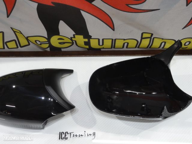 Capas / carcaça  de espelhos preto brilhante BMW E90, E91, E92, E93 2008-2013 LCI M3 Look - 14