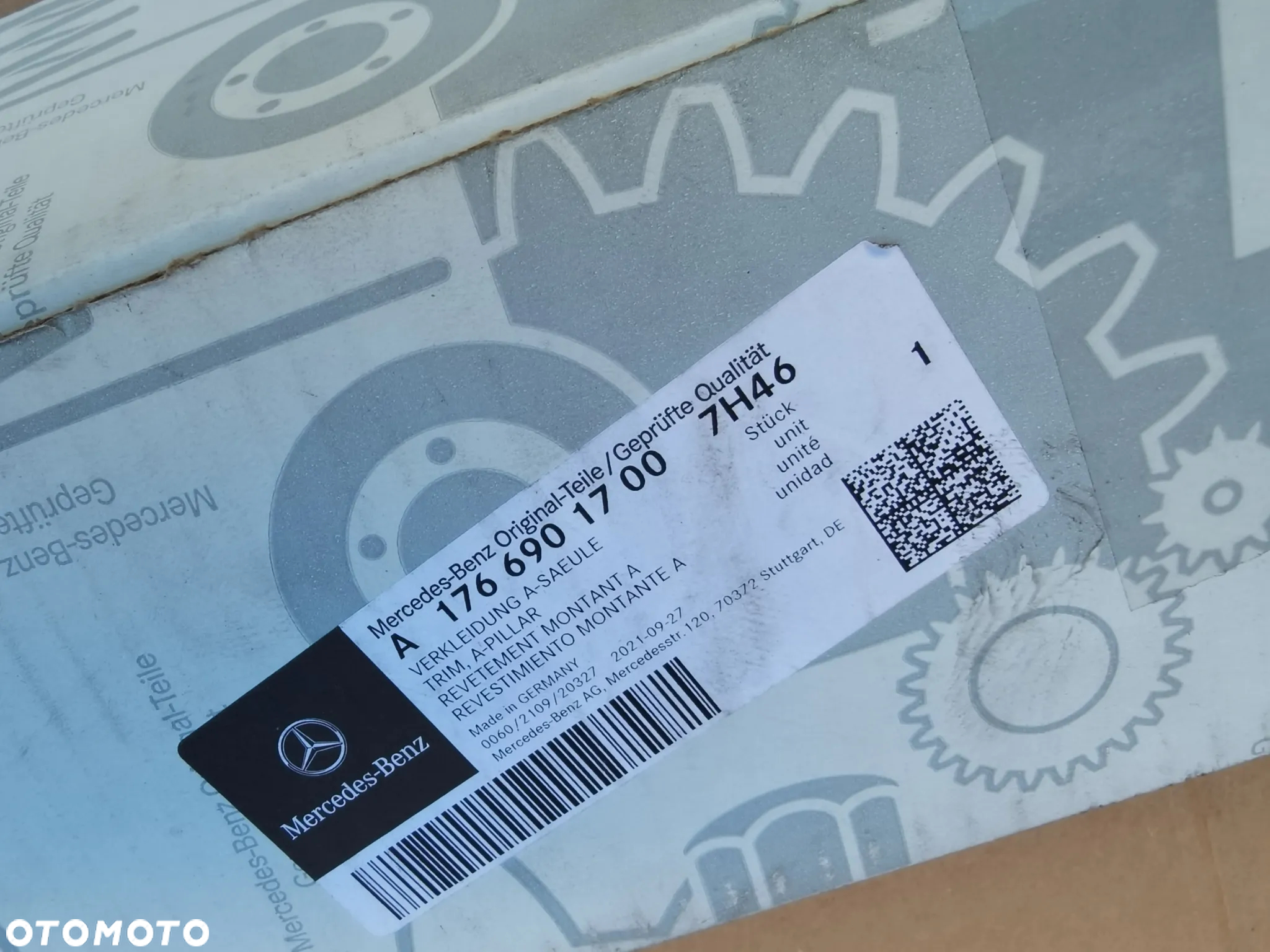 MERCEDES A KLASA W176 OSŁONA SŁUPKA PRAWA LEWA NOWA ORYGINAŁ A1766901800 A1766901700 - 4