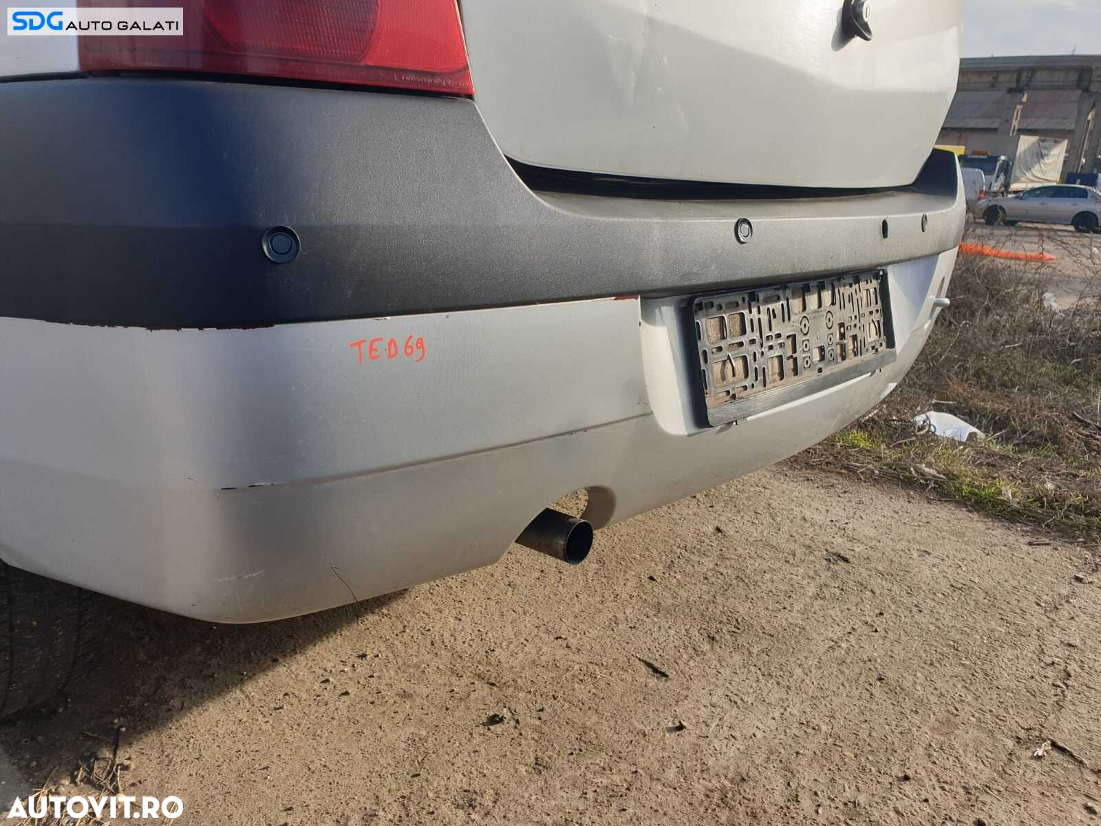 Bara Spoiler Spate cu Locas Senzori Parcare Dacia Logan 1 2004 - 2012 Culoare TED69 - 4