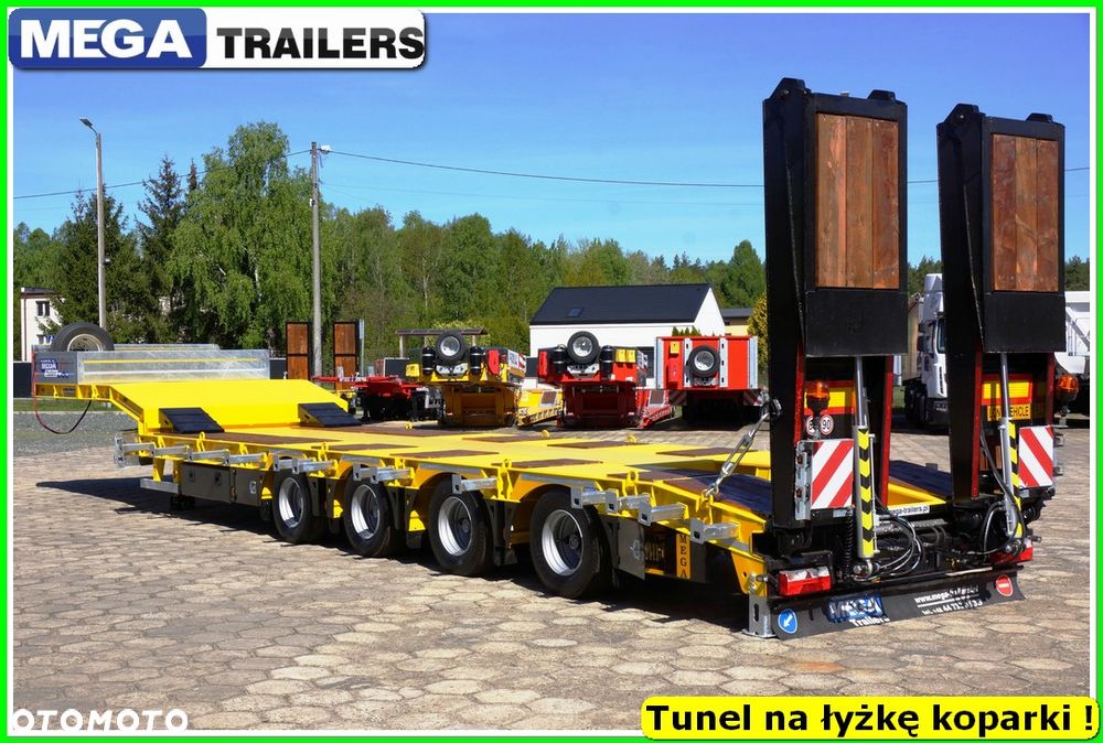 Mega Nisko podłoga 4 osie,  dł. 9,50 m, TUNEL na RAMIĘ KOPARKI !!! - 5