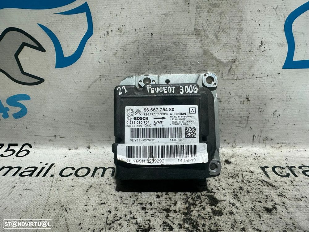 .Módulo Centralina Airbag SRS Original PSA Peugeot Citroen 9666775480 2009 - 2016 - 2