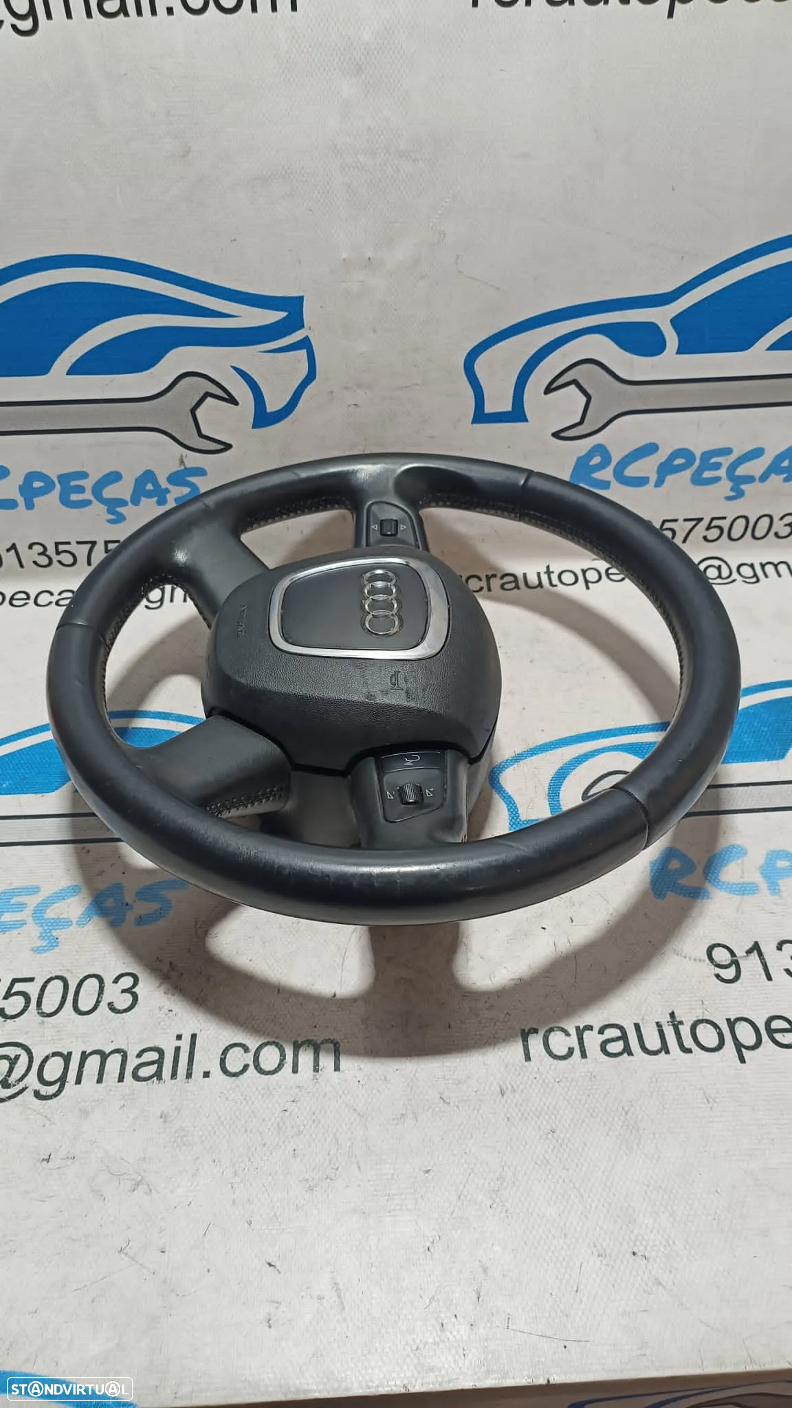 .VOLANTE GUIADOR COMPLETO AUDI A4 B8 8K0419091B 8K0419091 A3 8P A4 B7 A5 8T A6 C6 PELE AIRBAG COMANDOS MULTIFUNÇÕES CONTROLO - 2