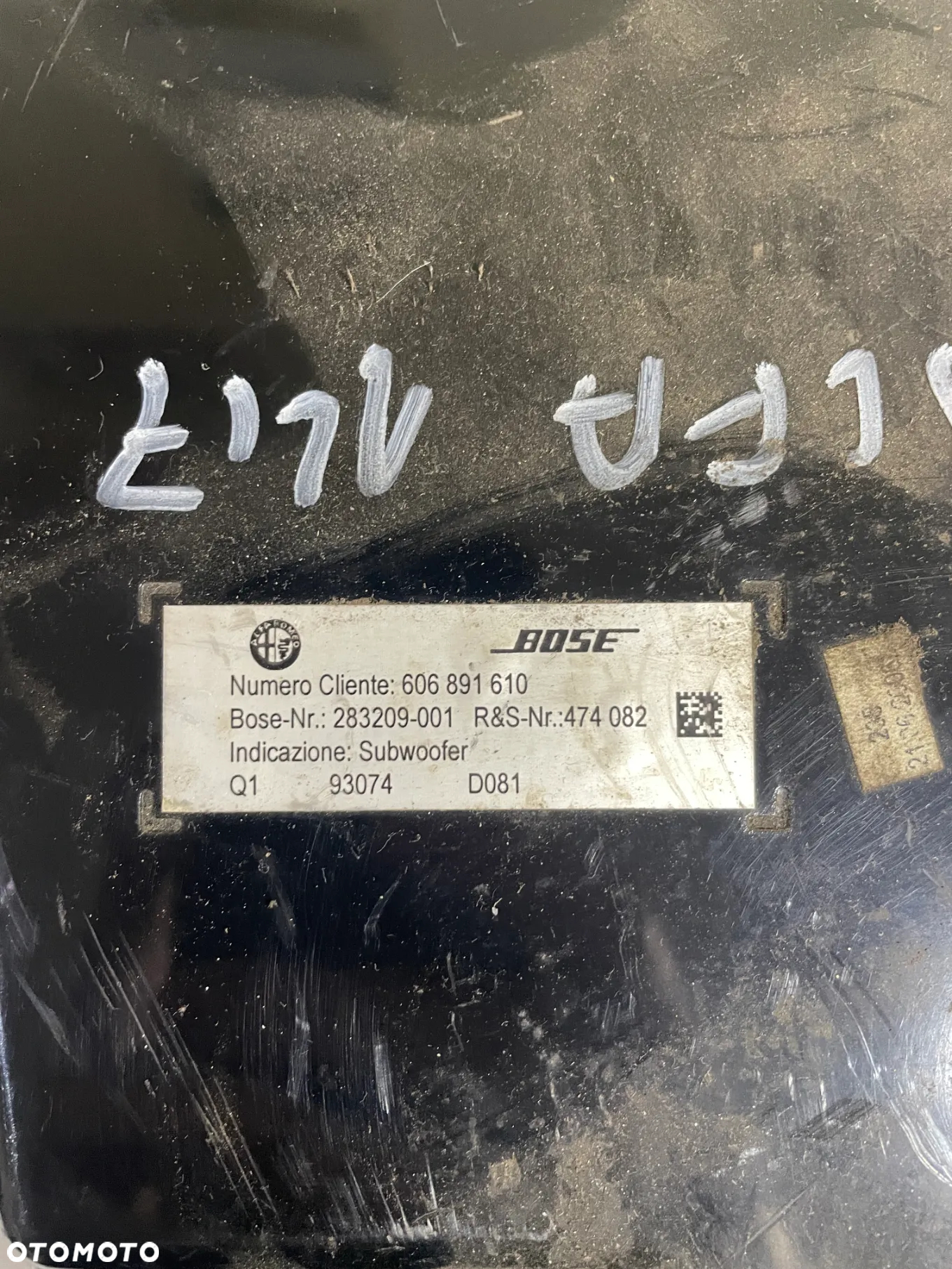 SUBWOOFER BOSE ALFA ROMEO 147 283209001 - 2
