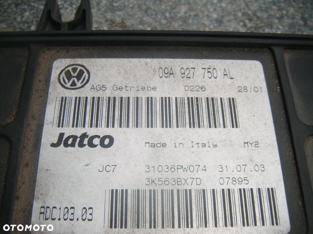 vw  golf 4 1.9 tdi komputer- sterownik skrzyni 09a927750al - 2
